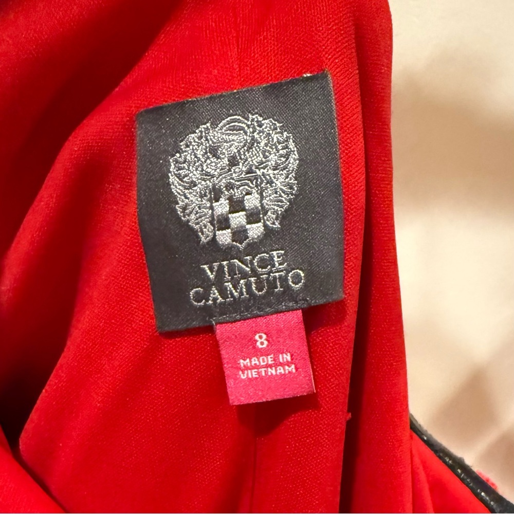 Red Vince Camuto One Shoulder Dress - Picture 4 of 4